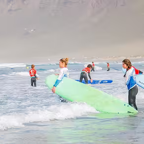 Acantilados de Famara al atardecer en Lanzarote
